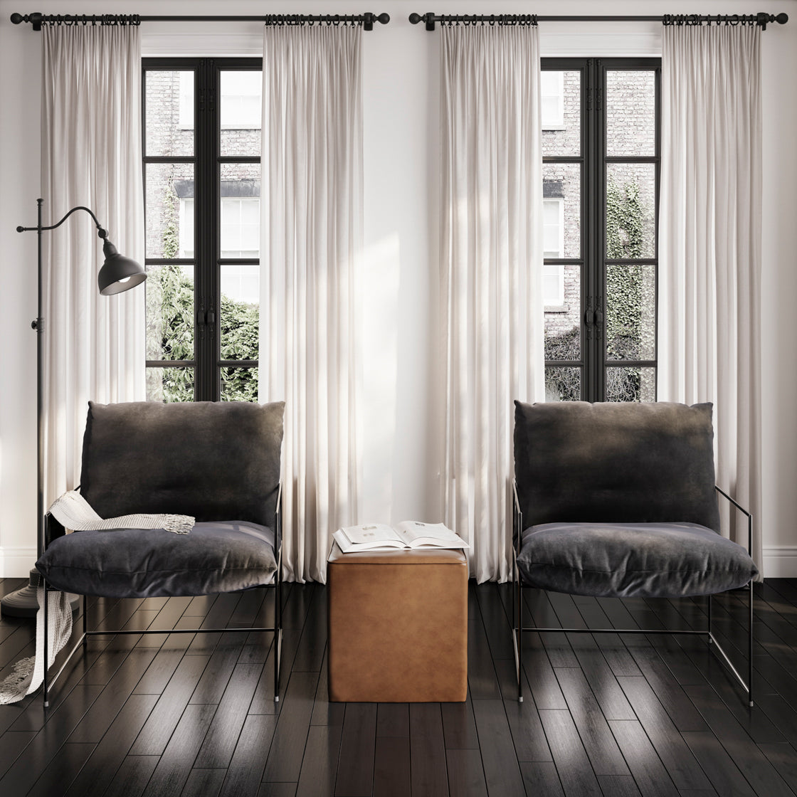 Brook Black Accent Armchair